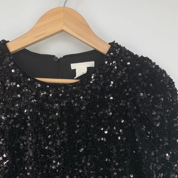 H&M  Black Sequin Mini Dress - Picture 5 of 13